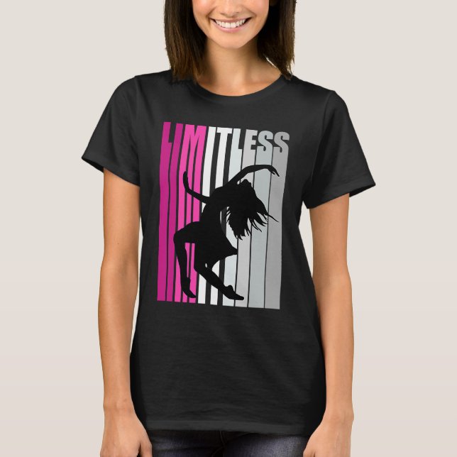 Camiseta Raparigas Pink Limitless Dance Muser Dancer Retro  (Frente)