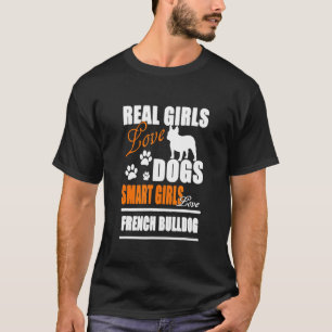 Camiseta Raparigas Reais Adoram Cachorros Inteligentes Ador
