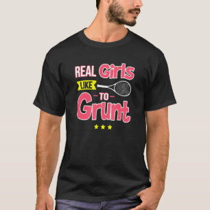 Camiseta Raparigas Reais Grunt Tênis Racket Player Treinado