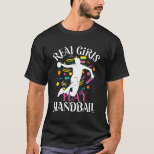 Camiseta Raparigas Reais Jogam Jogo de Bola de Andebol