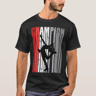 Camiseta Raparigas Red Ice Skating Birthday Retro Fora Do G