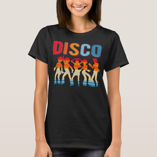Camiseta Raparigas Retro Disco Dançando 70 e 80 anos (Frente)