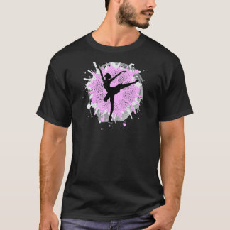 Camiseta Raparigas Rosa Dançando Balé Dança Nascimento Moti
