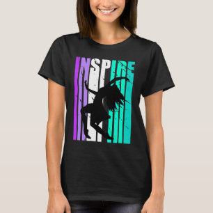 Camiseta Raparigas Roxo Inspiram Dança Nascimento Motivação