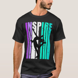 Camiseta Raparigas Roxo Inspire Ice Skating Birthday Motiva
