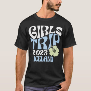 Camiseta Raparigas Trip 2023 Islândia Beach Destination Ret
