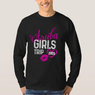 Camiseta Raparigas Trip Aruba 2025 Férias Férias Férias Fim