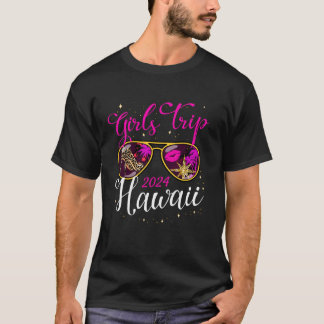Camiseta Raparigas Trip Havaí 2024 Aloha Praia Vacation Bir