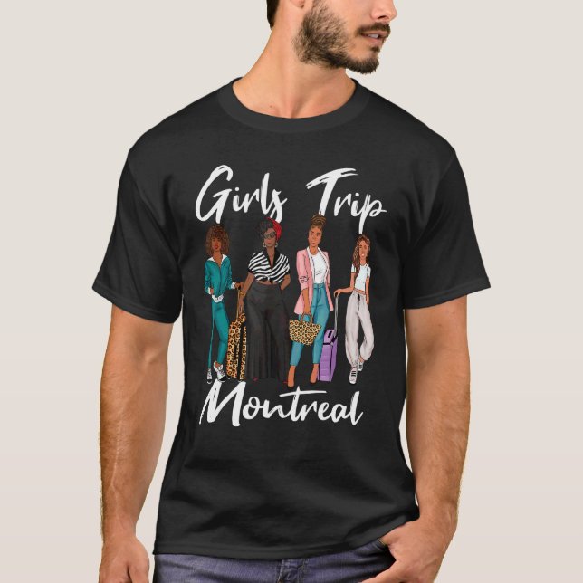 Camiseta Raparigas Trip Montreal Para Melanina Afro Vacatio (Frente)