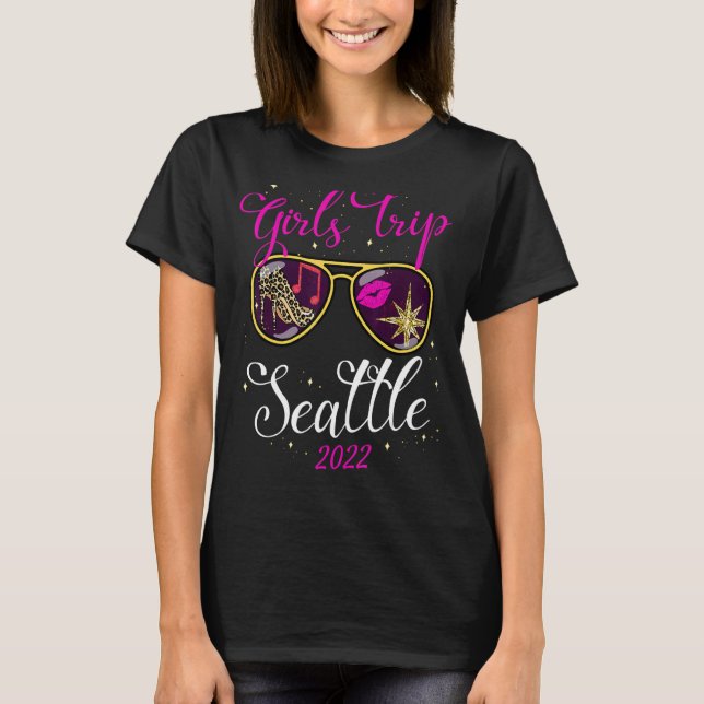Camiseta Raparigas Trip Seattle Para Mulheres No Fim De Sem (Frente)