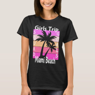 Camiseta Raparigas Viajam Miami Beach Birthday Girl Mets