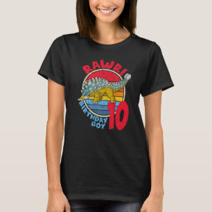 Camiseta Rapaz 10º Aniversário, eu Rawr! Mães da família An
