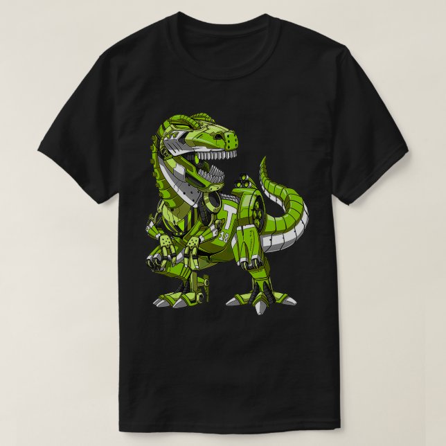 Camiseta Rapaz da Ficção Científica Futurística Robótica do (Frente do Design)