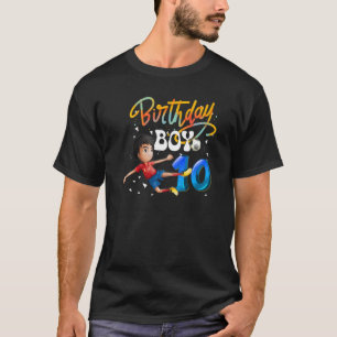 Camiseta Rapaz Dabbing, jogador de futebol de 10 anos, 10º 