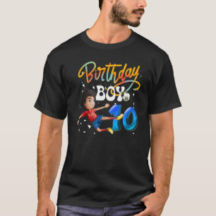 Camiseta Rapaz Dabbing, jogador de futebol de 10 anos, 10º