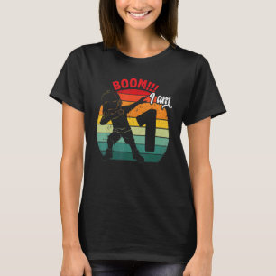 Camiseta Rapaz Dabbing Sexta Festa de aniversário 1 Seis An