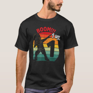 Camiseta Rapaz Dabbing Sexta Festa de aniversário 1 Seis An
