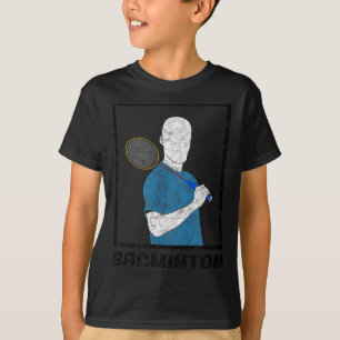 Camiseta Rapaz de Badminton Raquete Esporte Homem Golpes