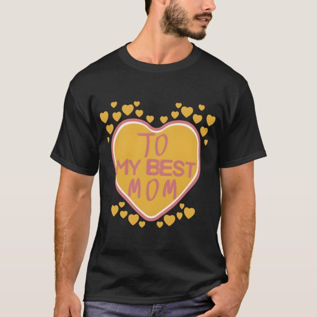 Camiseta rapaz dia de as mães amarelo (Frente)