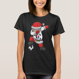 Camiseta Rapaz do Futebol Dabbing Papais noeis Natal Foto d