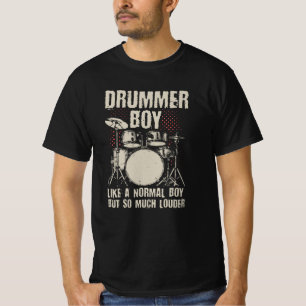 Camiseta Rapaz Drummer Presente do tambor