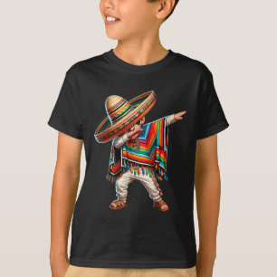 Camiseta Rapaz Mexicano Dabbing Poncho Cinco De Mayo