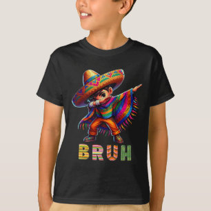 Camiseta Rapaz Mexicano Dabbing Poncho Cinco De Mayo Funny