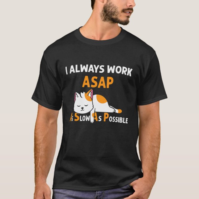 Camiseta Rapaz O Mais Lento Possível Pijamas De Gato 1 (Frente)