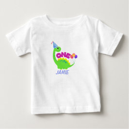 Camiseta Rapaz primeiro aniversario Cute Dino