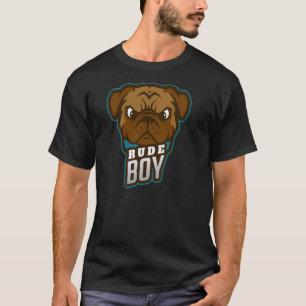 Camiseta Rapaz rude de um cão vômito feroz