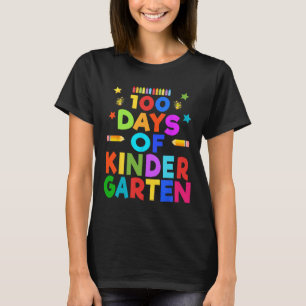 Camiseta Rapazes 100 Dias De Celebração De Crianças Do Jard