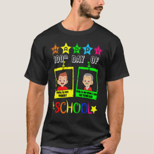 Camiseta Rapazes 100 Dias De Escola Quando Eu Tenho 100 Ano