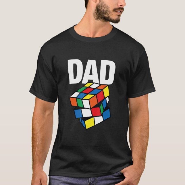 Camiseta Rapazes Cubo Cubo De Quebra-cabeça De Corte De Vel (Frente)