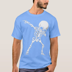 Camiseta Rapazes Dab Dabbing Skeleton Crianças divertidas