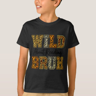 Camiseta Rapazes divertidos animal selvagem sobre ler livro