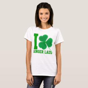 Camiseta Rapazes irlandeses do gengibre do amor do dia   I