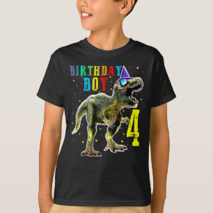 Camiseta Rapazes Rawr... sou o 4º aniversário do Dinossauro