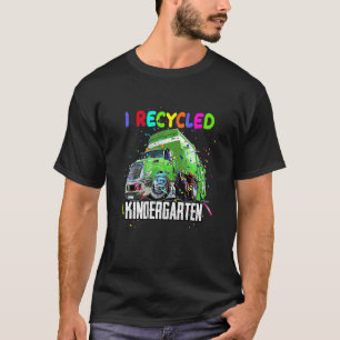 Camiseta Rapazes, Reciclado Caminhão de Lixo do Jardim de I