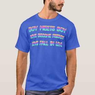 Camiseta Rapazes se tornam amigos Meninos caem em amor