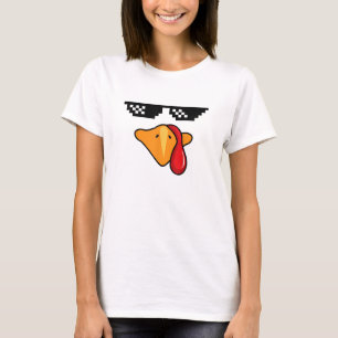 Camiseta Rapazes Turquia Enfrentam Óculos Frescos de Ação d