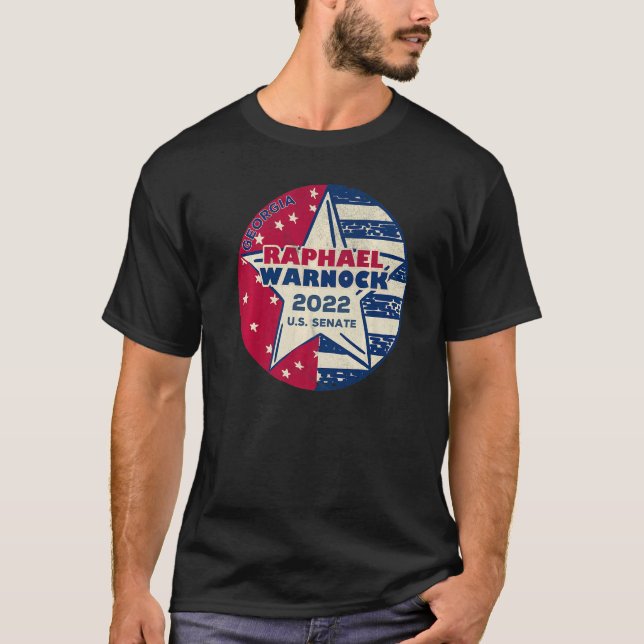 Camiseta Raphael Warnock para Senador 2022 Georgi Democráti (Frente)