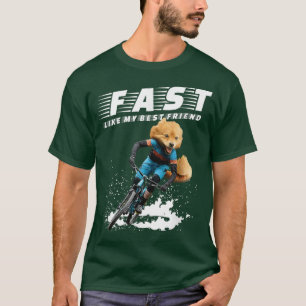 Camiseta Rápido como minha melhor amiga Bicicleta Montada d