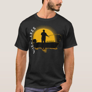 Camiseta Rápidos Lagos Pescaria Michigan Sunrise