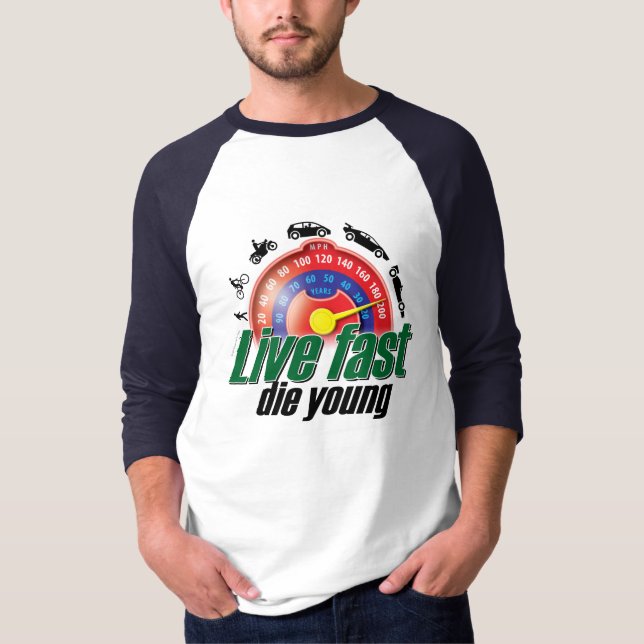 Camiseta Rápidos vivos morrem jovens (Frente)