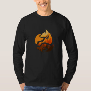 Camiseta Raposa Animal Com Árvores Natureza Caçando