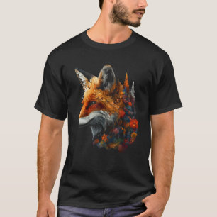 Camiseta Raposa Animal Flores Florestais Raposa