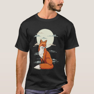 Camiseta Raposa ao Luar Reflexão Tranquila Espírito Selvage