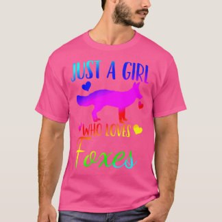 Camiseta Raposa Apenas Uma Menina Que Ama Raposas