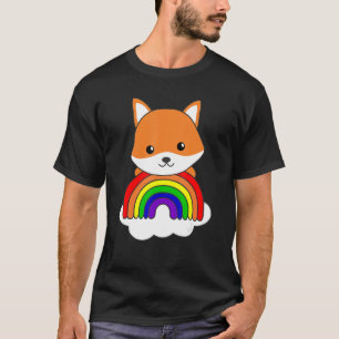 Camiseta Raposa-Arco-Íris-Coca-Colorida Raposa-Coca-Colorid