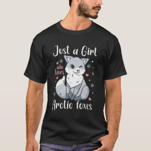 Camiseta Raposa Árctica Apenas Uma Menina Que Ama Raposas Á